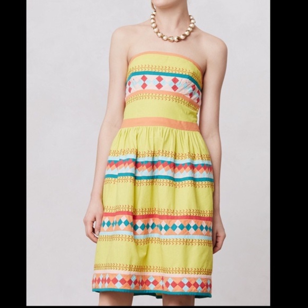 Anthropologie Leifsdottir Ribboned Dress 10